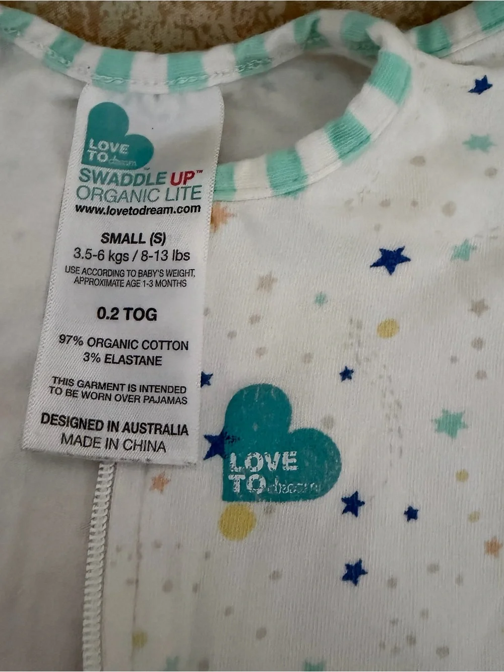 Love to Dream Swaddle Up Stretch Cotton Swaddle Size Small 1-3M